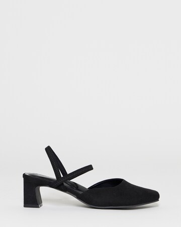 Lita Slingback Block Heel Shoes - Wide Fit (E)