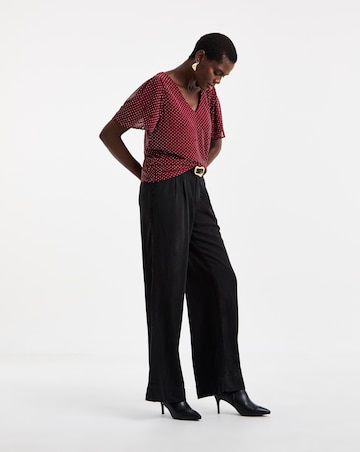 Burgundy Heat Seal Angel Sleeve Top