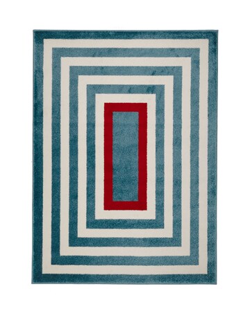 Villa Border Blue Rug