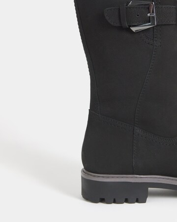 Maryse Faux Fur Trim Flat Calf Boots - Wide Fit (E)