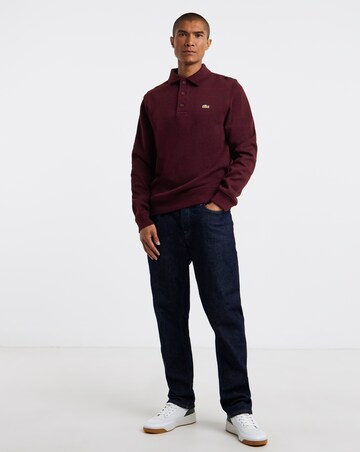 Lacoste Polo Collar Sweat - Burgundy