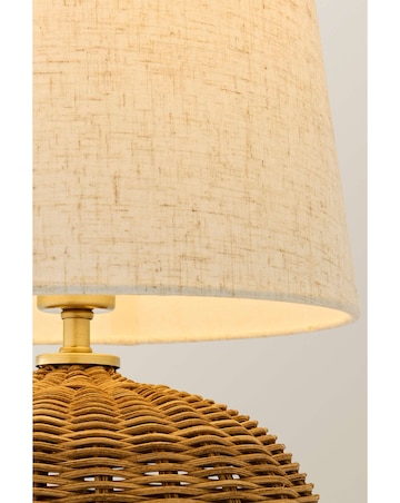 ValueLights Henrietta Natural Wicker Base Table Lamp