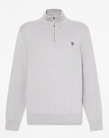 Timberland Williams River Cotton Quarter Zip Sweater - Oatmeal