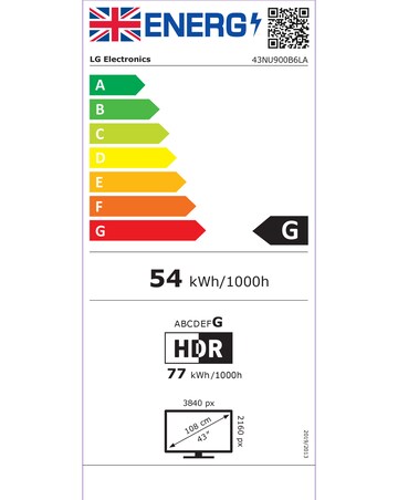 LG 43NU900B6LA 43in 4K UHD Smart TV