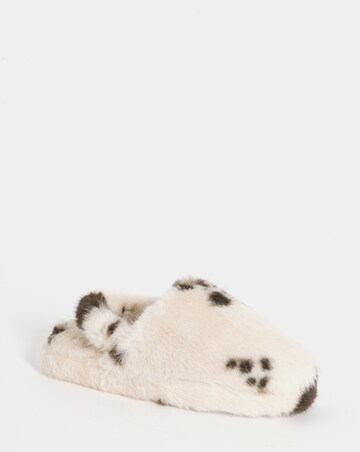 Truth Fluffy Slingback Slippers - Wide Fit (E)