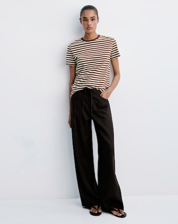 Mango Striped Cotton T-Shirt