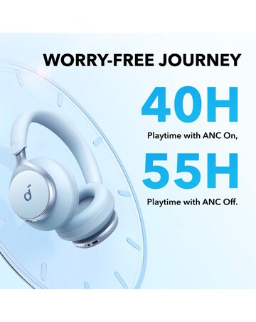 Soundcore Space One Noise Cancelling Over-Ear Headphones - Blue