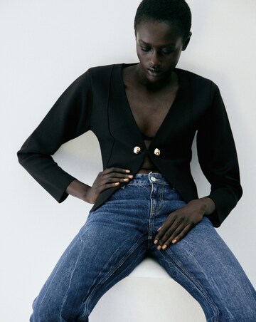 Mango Knitted Jacket With Jewel Buttons