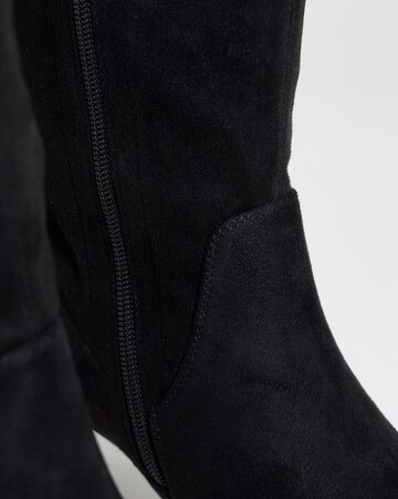 Shona Pointed Toe Knee High Sock Boots - Wide Fit (E) & Standard Calf