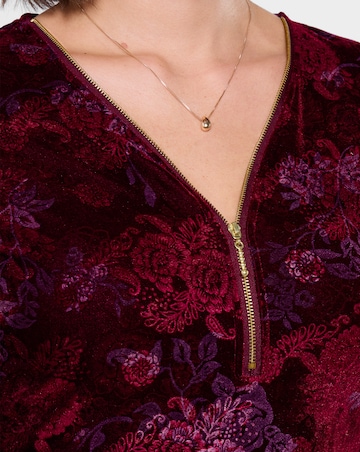 Joe Browns Hazel Printed Velour Tunic with Zip detail