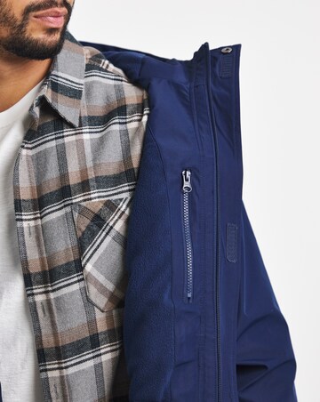 Navy Fleece Lined Waterproof Anorak