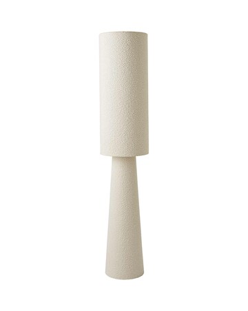 ValueLights Ash Cream Boucle Fabric Midi Floor Lamp