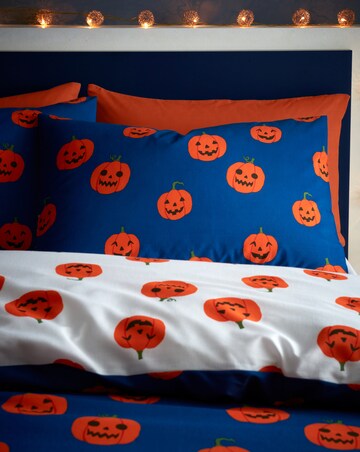 Catherine Lansfield Halloween Pumpkins Duvet Cover Set