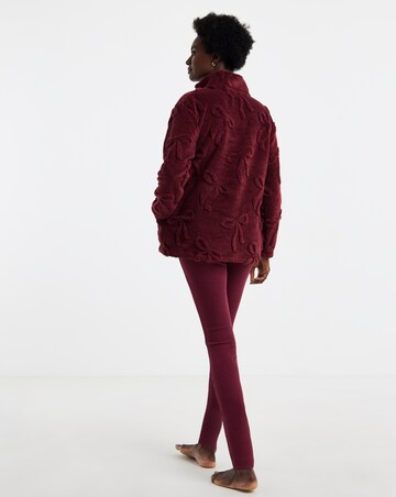 Pretty Secrets Bow Textured Fleece Half Zip Lounge Set