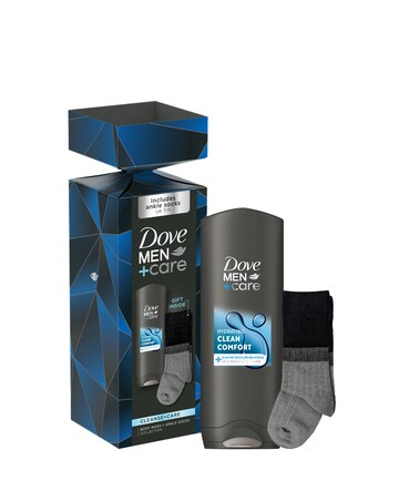 Dove Men + Care Clean Comfort Body Wash & Socks Gift Set