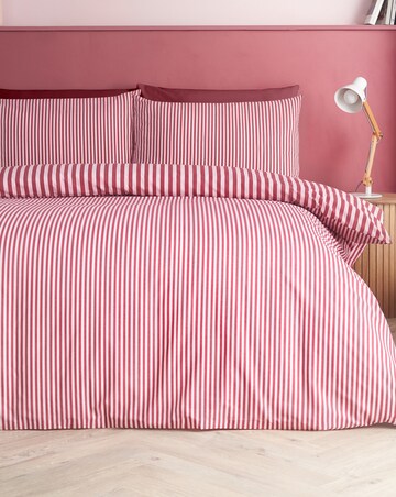 Catherine Lansfield Epping Textured Stripe Duvet Cover Set