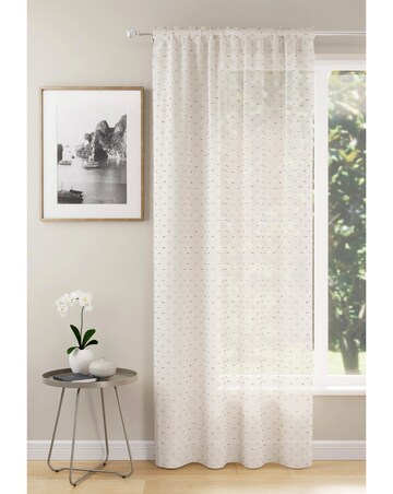 Hanoi Linen-Look Textured Tufted Slubs Voile Panel