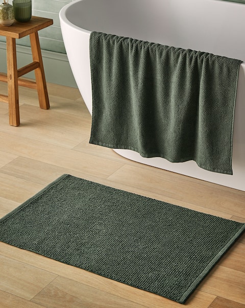 Silentnight Textured Knot Cotton Bath Mat