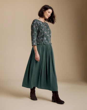 Julipa Printed Cord Midi Dress