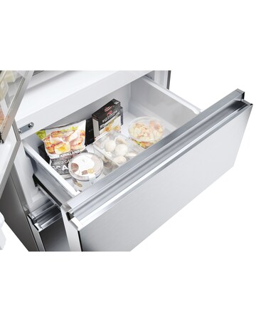 Haier HFR5719ENMG 70 FD Plain Door Refrigerator Silver + Install