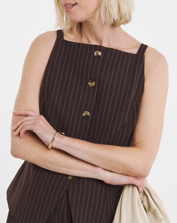Pinstripe Button Down Top