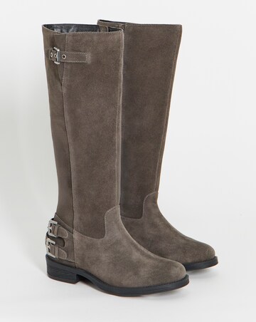 Octavia Suede Straight Knee High Boots - Extra Wide Fit (EEE) & Super Curvy Calf