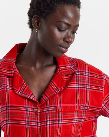 Pretty Secrets Check Button Through Pyjama Set