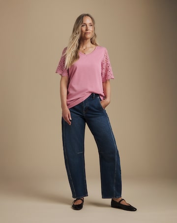 Julipa Crochet Pure Cotton Sleeve T-Shirt