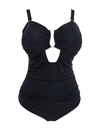 Trim Detail Bandeau Swimsuit With Detachable Straps