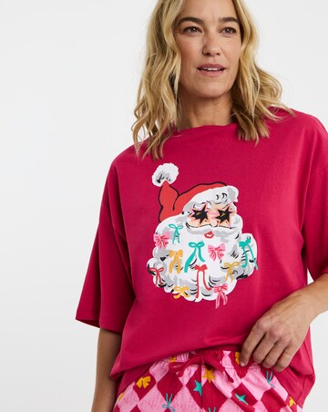 Pretty Secrets Santa Graphic Pyjama Set
