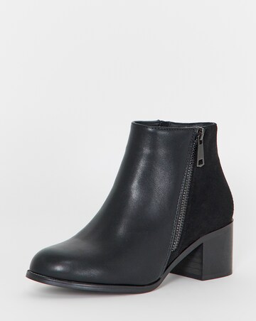 Cushion Walk Side Zip Heeled Shoe Boots - Extra Wide Fit (EEE)