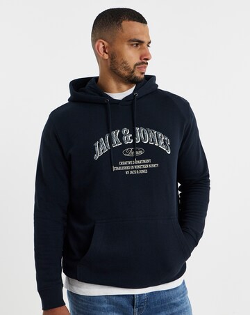 Jack & Jones Denver Logo Hoodie - Navy