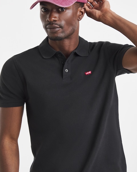 Levi's Short Sleeve Housemark Pique Polo - Black