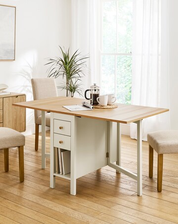 Nelle Dropleaf Two Tone Dining Table