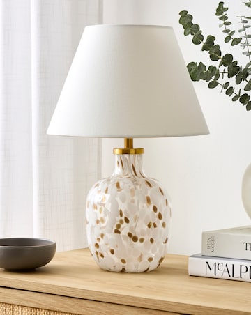 Lydia Sparkling Confetti Glass Table Lamp