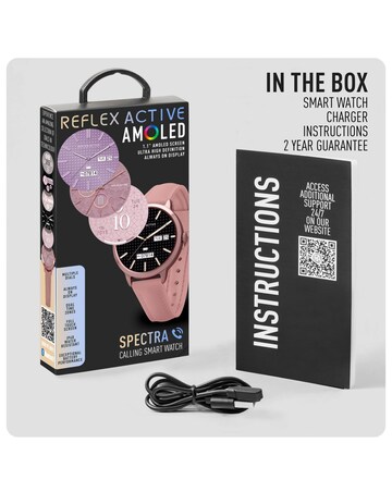 Reflex Active Spectre AMOLED Silicone Strap Smart Watch - Pink