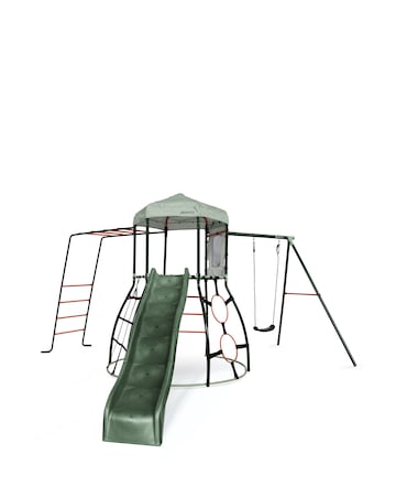 Plum Metal Climbing Dome with Slide, Monkey Bars & Swing Arm