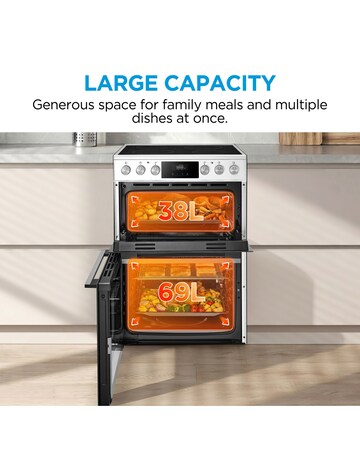 Midea 60cm Freestanding Electric Cooker - White + Installation