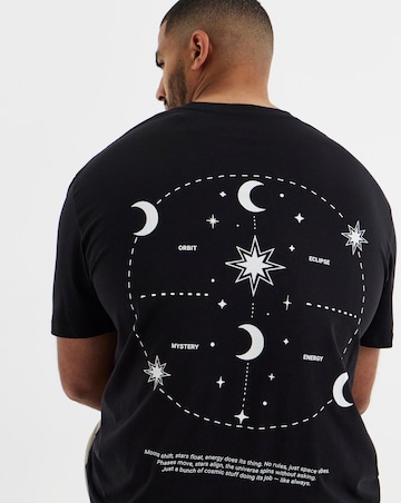 Jack & Jones Astro Back Graphic T-Shirt - Black