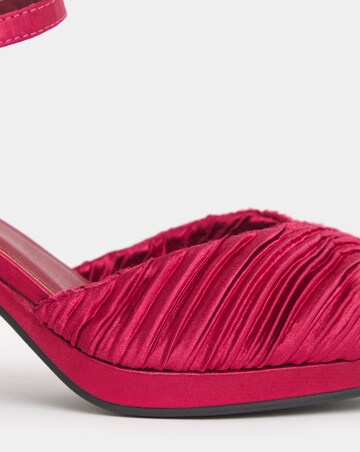 Eve Pleated Two Part Platform Heels - Extra Wide Fit (EEE)