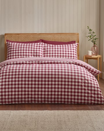 Catherine Lansfield Brushed Gingham Duvet Cover Set