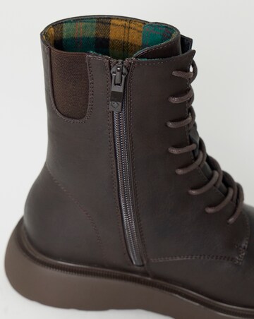 Heavenly Feet Fern Lace Up Chunky Boot - Wide Fit (E)