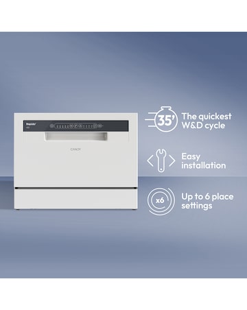 Install - Candy Rapido Table Top Dishwasher- White