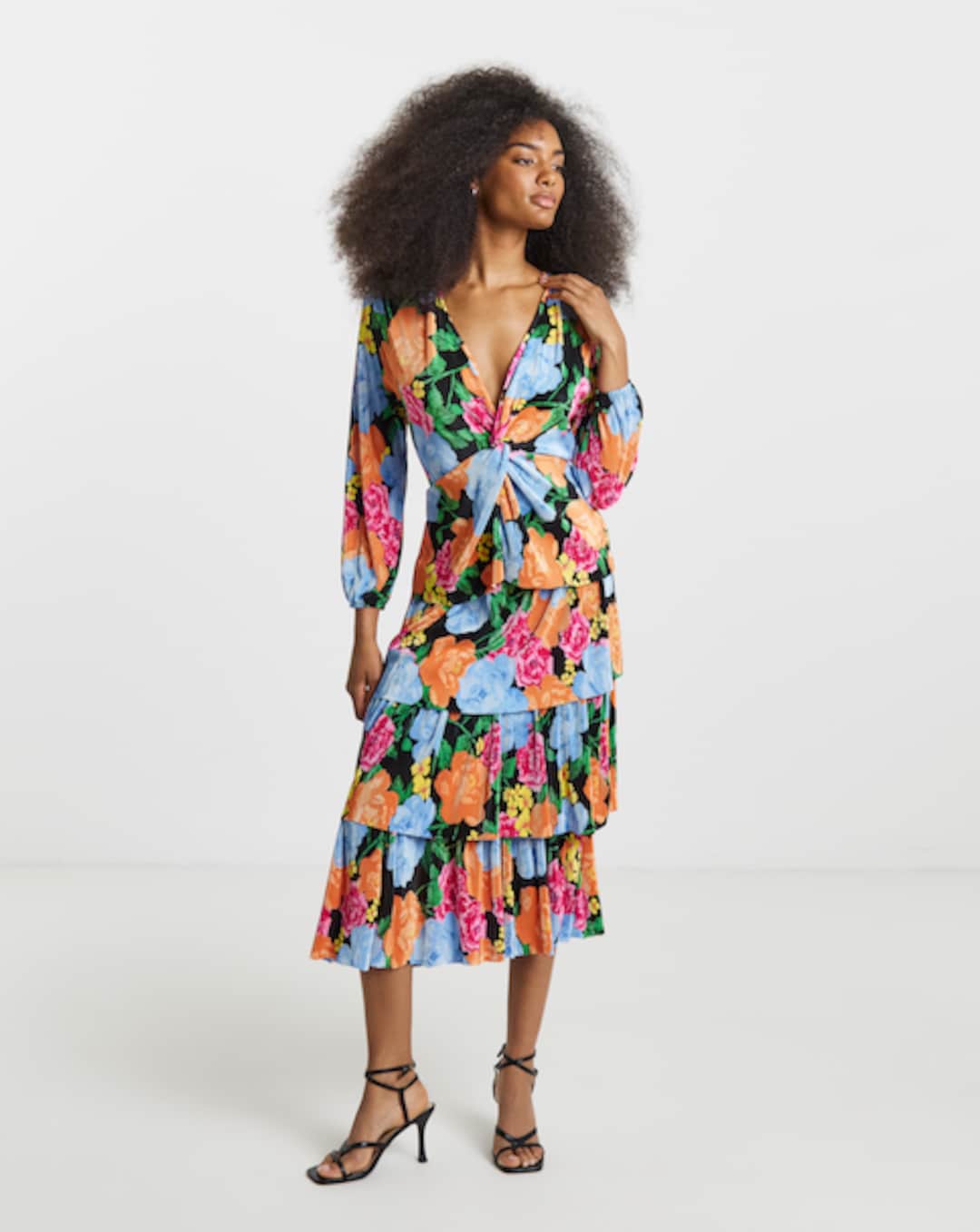 bright flowy maxi dress Floral Coloured Maxi Dresses Evermore Maxi Dress, Vanilla Multi short sleeves skater dress