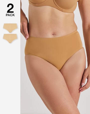 Sloggi (2 Pack) Zero One Midi Knickers Cognac