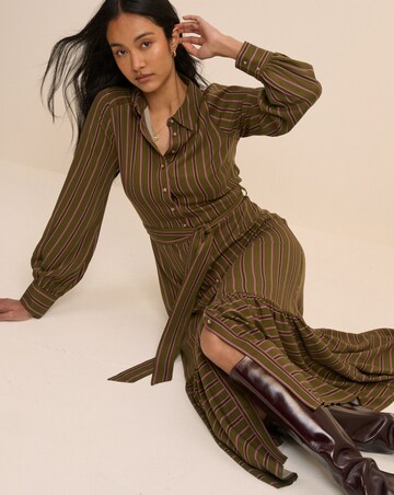 NOBODY'S CHILD PETITE BRANDY SHIRT MIDI DRESS