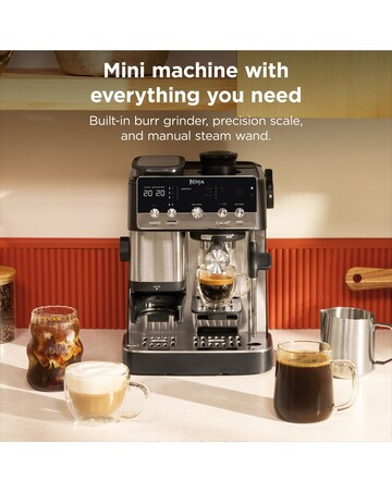 Ninja Luxe Cafe MINI Espresso Machine ES301UK Black & Stainless Steel