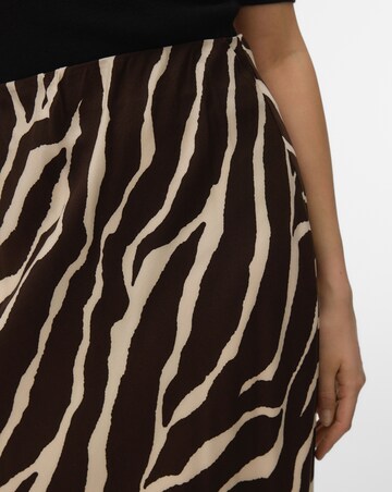 Vero Moda Maddie Mid Waist Zebra Print Ankle Skirt