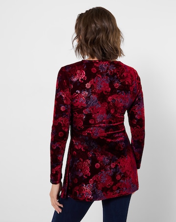 Joe Browns Hazel Printed Velour Tunic with Zip detail
