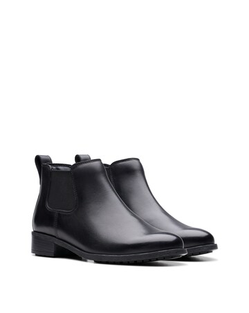 Clarks Leather Havisham Chelsea Ankle Boot - Wide Fit (E)